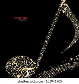 Golden music background