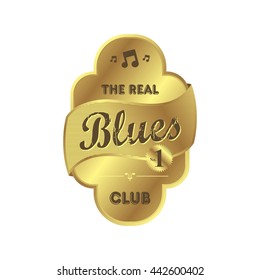 golden music genre label badge theme