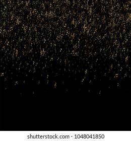 Golden Music Note Texture. Luxury Cover Pattern Design. Shimmer Note Symbols Texture. Flyer Print Design Pattern.