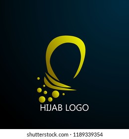 golden muslimah logo or icon for hijab or scarf fashion product with gold colour, muslimah has mean great women with multi talent, logo with philosopy mean energy grow dream creative elegance spirit