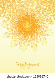 Golden nature circle design element background