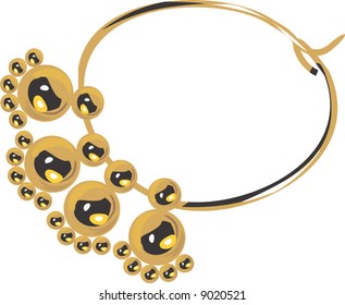 golden necklace	
