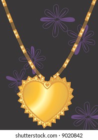 golden necklace	
