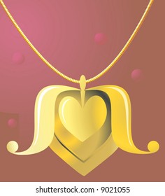 golden necklace	