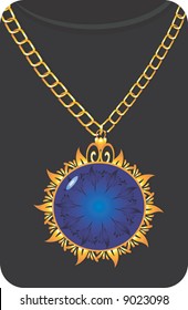 golden necklace with diamond	