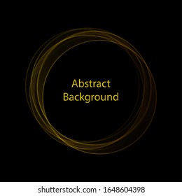 golden neon circle. abstract vector illustration