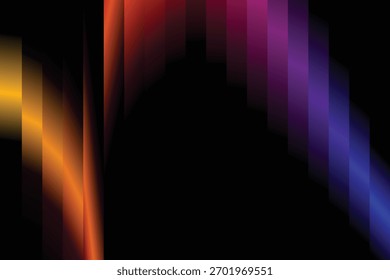 Fondo de ondulación de gradiente de Vertical acanalada de neón dorado