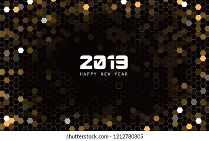 Golden New Year's abstract background.