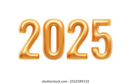 Golden Number 2025 Merry Christmas and Happy New Year