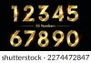 3d numbers gold