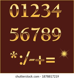 Golden number for design, EPS vector format which iseditable and scalable without quality loss