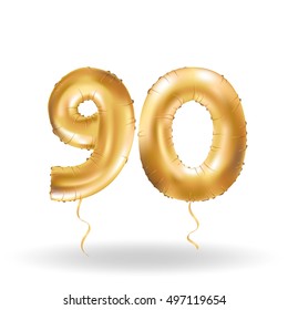 Golden number eighty metallic balloon. Party decoration golden balloons. Anniversary sign for happy holiday, celebration, birthday, carnival, new year. Metallic design balloon.