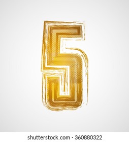 Golden Number Five.  vector