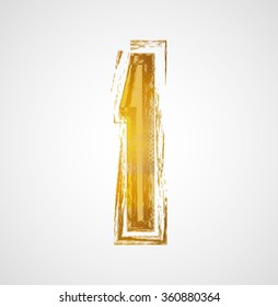 Golden Number One.  vector