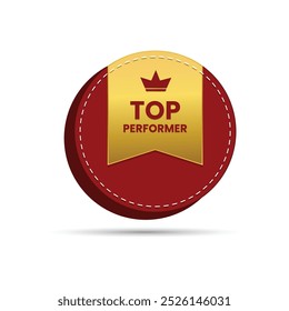 Golden number top performer star frame a sign of success.