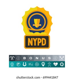 Golden NYPD Badge icon