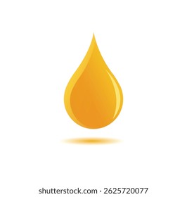 Golden Oil drops isolated on white background