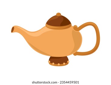 golden oil lamp vector isolated