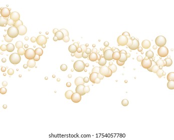 Golden oil vitamin D and E pill capsules background vector for medical or healthcare template design. Golden droplet of oil or collagen essence. Vitamin complex concept.