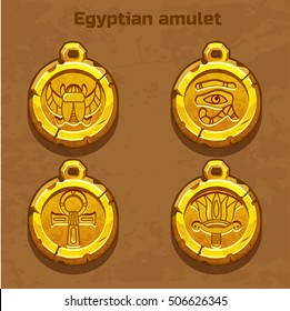 golden old egyptian amulet, resource gaming element