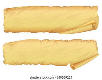 Golden old scroll of parchment 