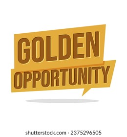 Goldene Chance Business Call-Out-Symbol für Design-Vektorgrafik