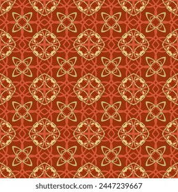 Golden orange laced mosaic  pattern 