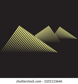 Golden ores, Golden Nugget, Simple vector illustration


