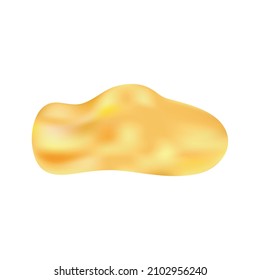 Golden ores, Golden Nugget, Simple vector illustration
