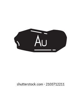 Golden ores, Golden Nugget, Simple vector illustration

