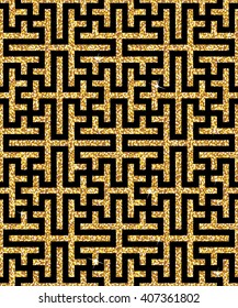 golden oriental swastika pattern