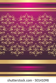 Golden ornament. Background for wrapping. Vector