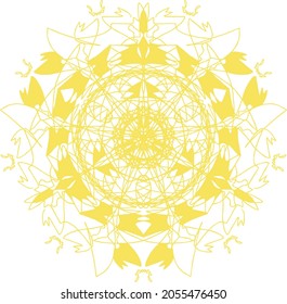 Golden ornament based on the mandala. Vector image.  The ability to change to any size without loss of quality.