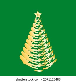 Golden ornament for christmas decoration vector illustration