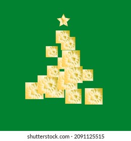 Golden ornament for christmas decoration vector illustration