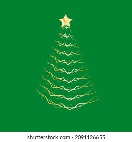 Golden ornament for christmas decoration vector illustration