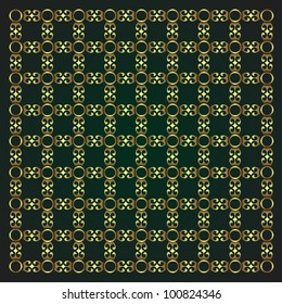Golden ornament in eastern style.Vector background