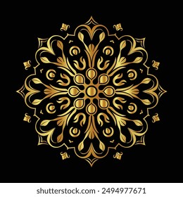 Goldenes Ornament Elegantes Klassisches Muster