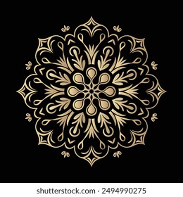 Golden Ornament Elegant Vintage Pattern