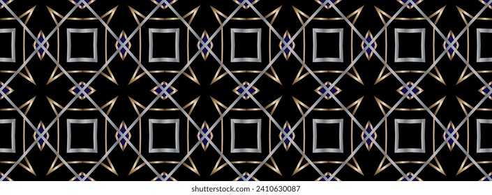 Golden ornament. Graphic modern pattern. Simple lattice graphic design