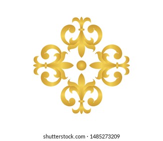 Golden Ornament Logo Design Concept