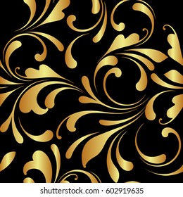 Golden ornament. Luxury background. Decorative pattern.