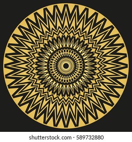 Golden ornament mandala for business, printing, decoration