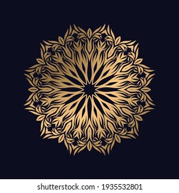 Golden Ornament Mandala pattern background Vector illustration element
