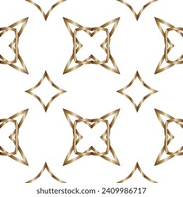 Golden ornament.  For Wallpaper, presentation, background. Interior design. Abstract pattern. Art background.