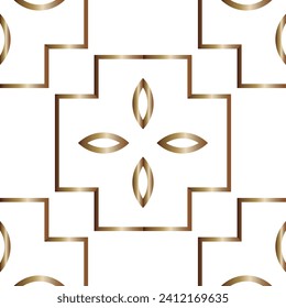 Golden ornament.  For Wallpaper, presentation, background. Interior design. Abstract pattern. Art background.