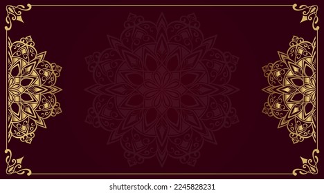 Golden ornamental background, vector design