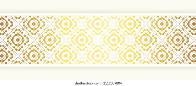 Golden ornamental border design template