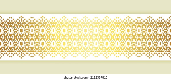 Golden ornamental border design template