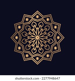 Golden Ornamental Mandala Free Vector